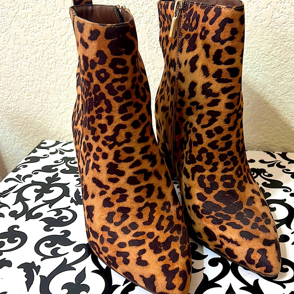 Justfab leopard booties
